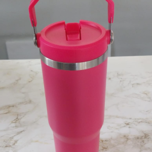 30 Onz Hot pink with Handle
