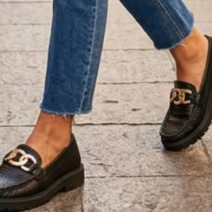 Mocasin Tacon Negro