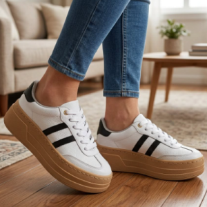 Tenis Plataforma Blanco