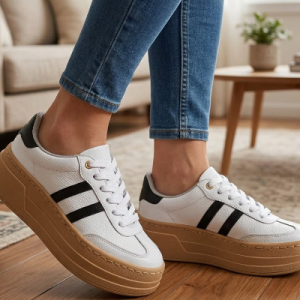 Tenis Plataforma Blanco
