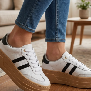 Tenis Plataforma Blanco