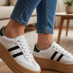 Tenis Plataforma Blanco