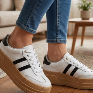 Tenis Plataforma Blanco