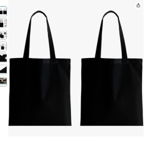 Sublimation Black Totebag
