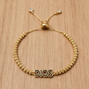 Dios Black Bracelet Gold