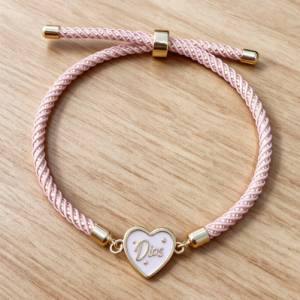 Peachy pink & Gold Bracelet
