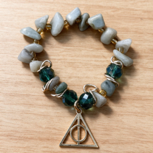 Lightgreen Stone Charm Bracelet