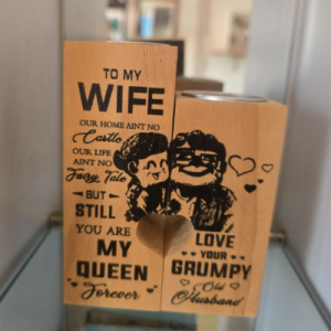 Marriage Candle Set Wood